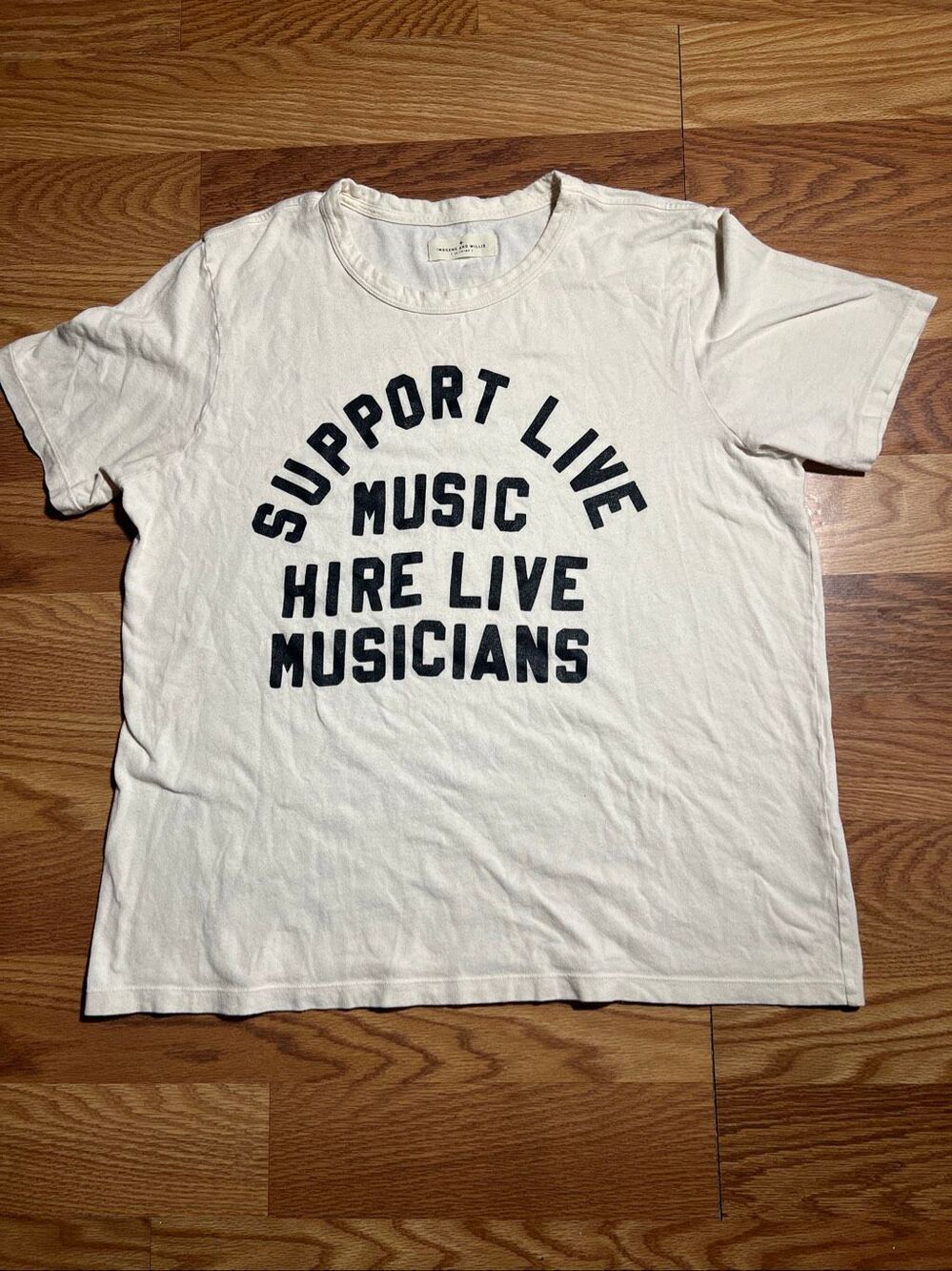 Imogene Willie Support Live Music Bone Ivory Tee 2XL